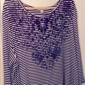 Blue and White Striped Tunic